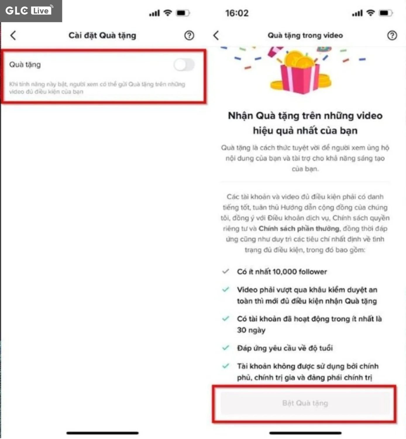 1 bông hồng TikTok bao nhiêu tiền bật tính năng nhận quà