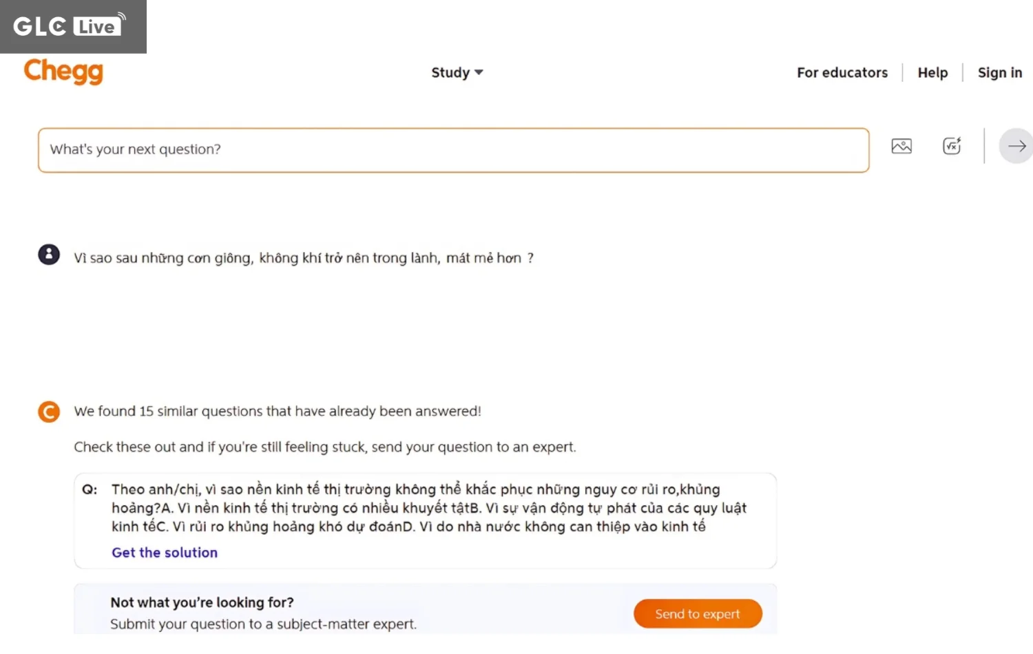 AI giải bài tập Chegg Study AI
