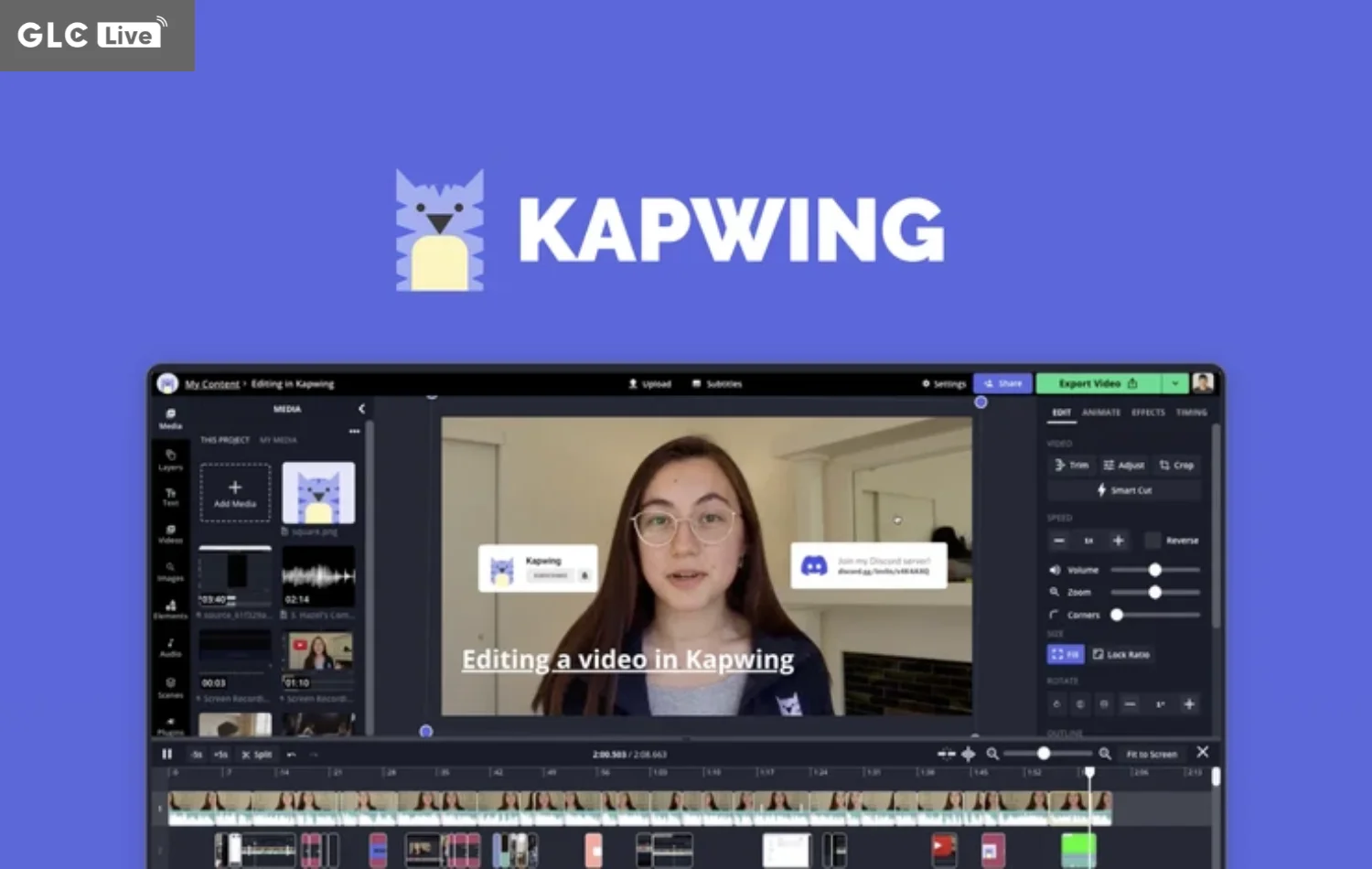 AI tạo phụ đề cho video Kapwing