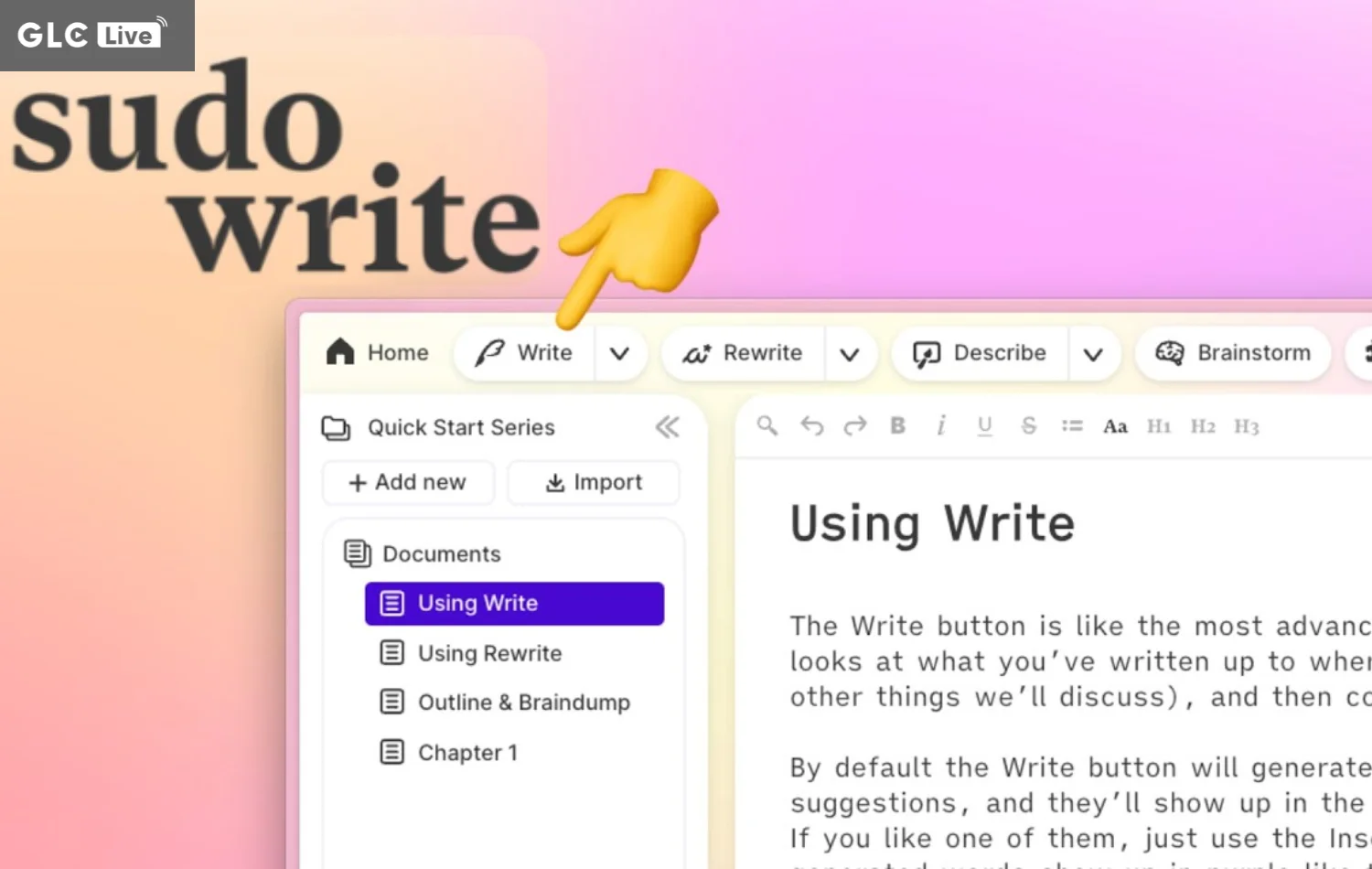 AI viết kịch bản sudowrite