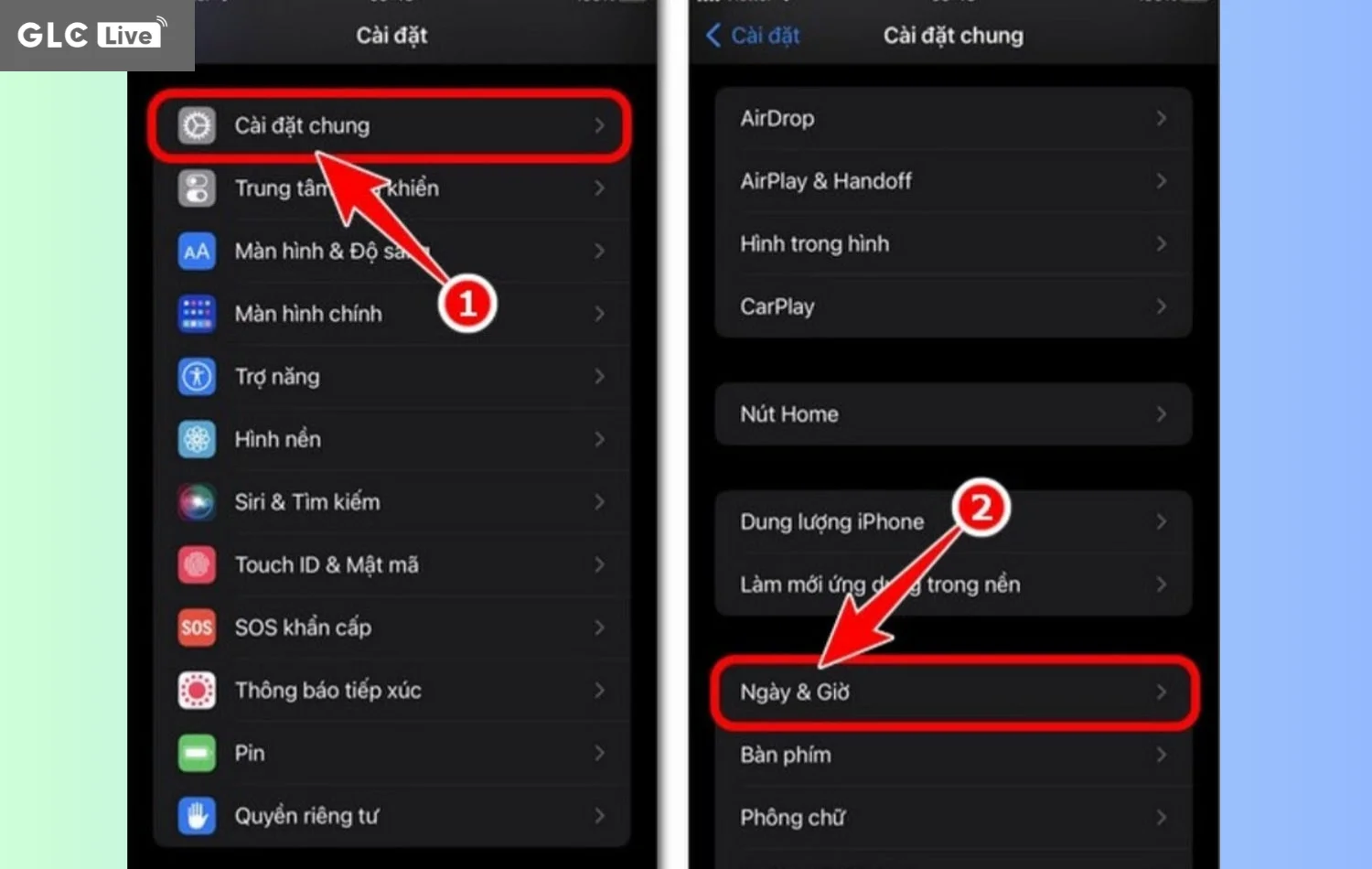 cách đổi ID TikTok chưa đủ 30 ngày chọn cài đặt chung