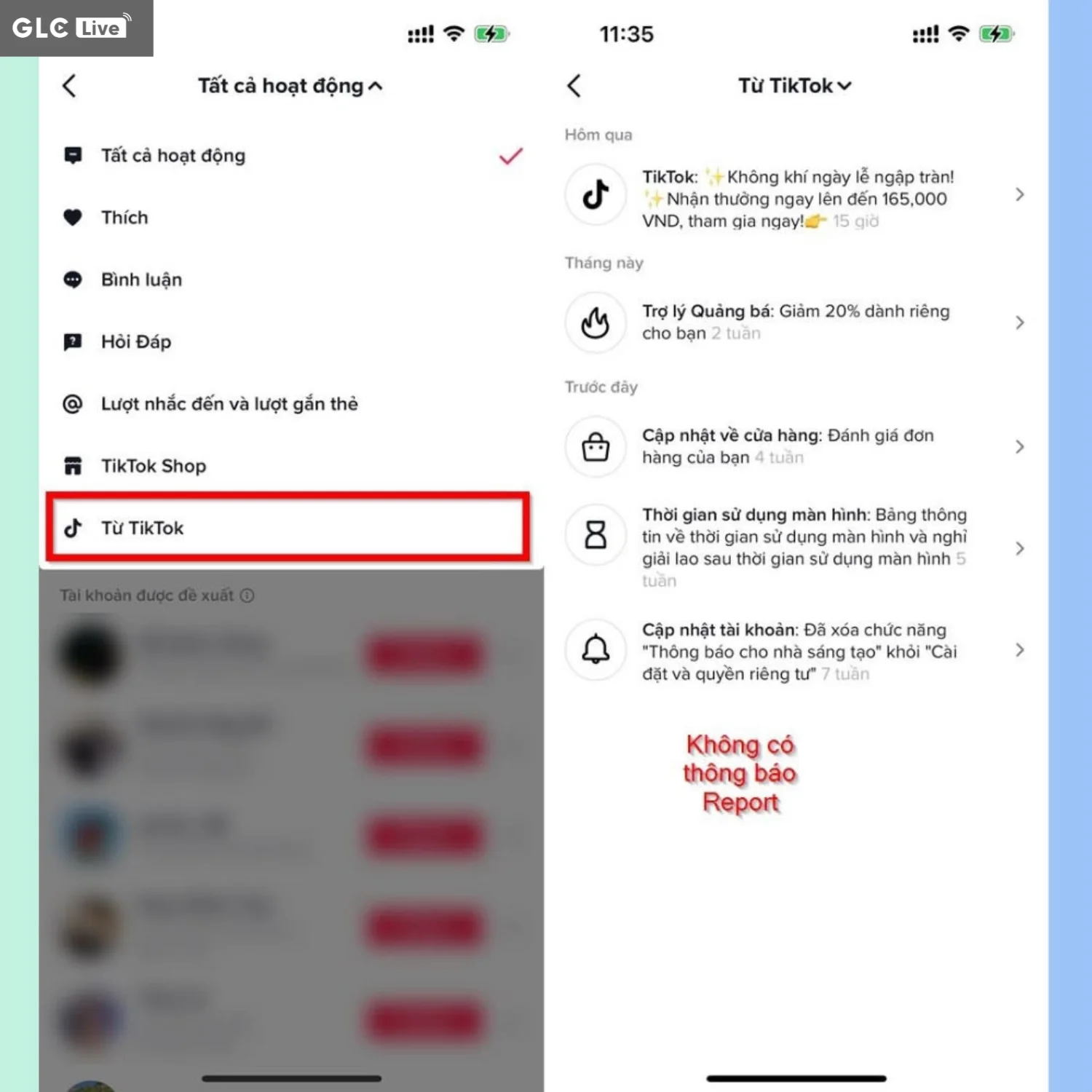 cách kiểm tra video vi phạm TikTok xem thông báo