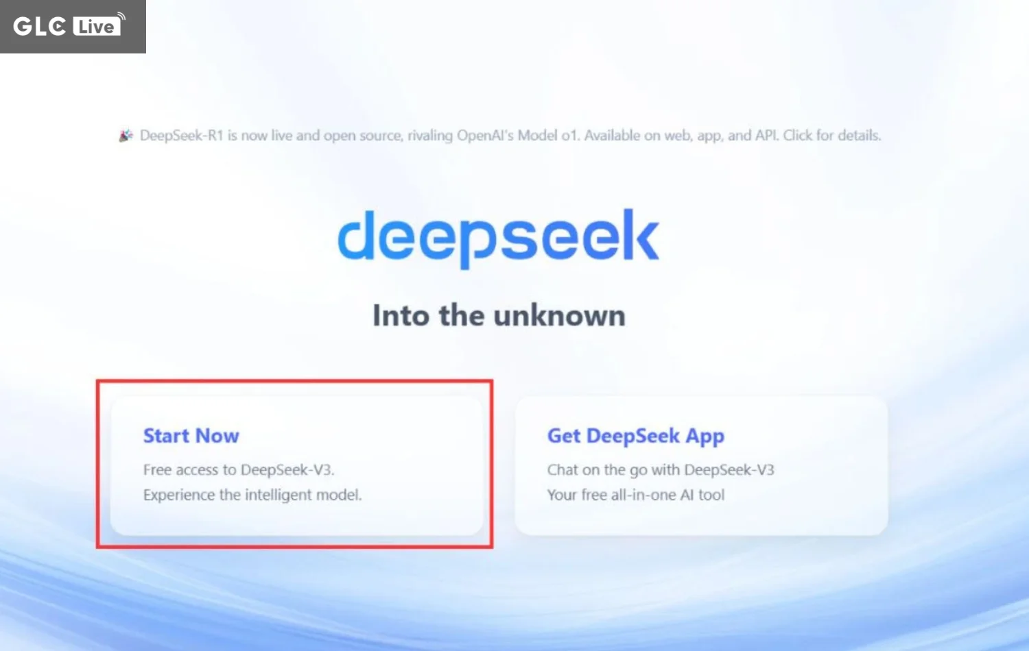 cách sử dụng DeepSeek chọn start now