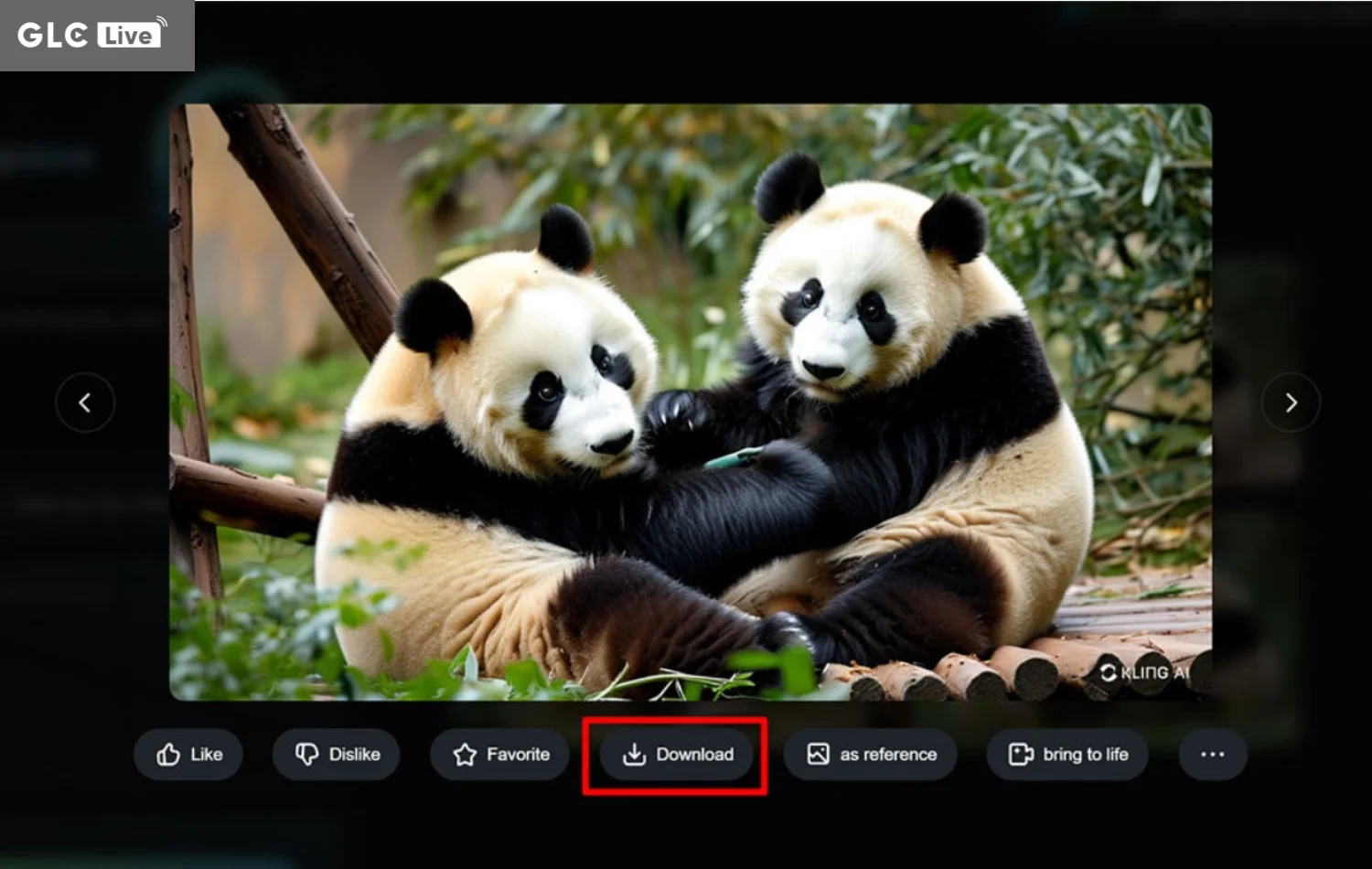 cách sử dụng Kling AI nhấn dowload