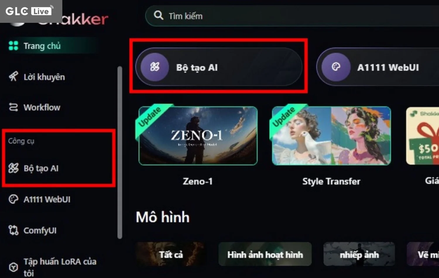 cách tạo hình ảnh bằng Shakker chọn bộ tạo ai