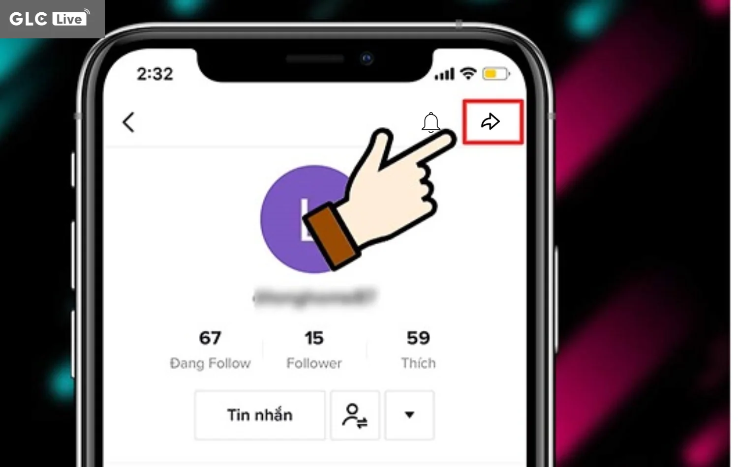 Chặn TikTok truy cập thanh menu ở trang cá nhân